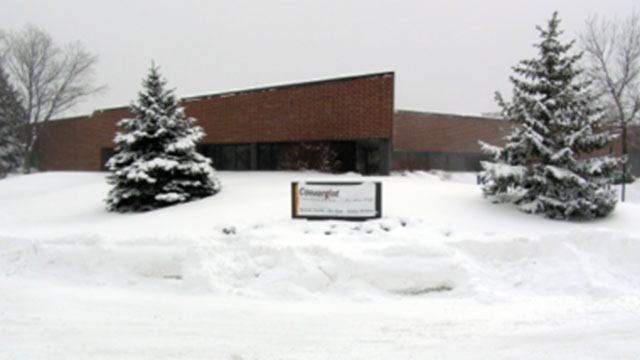 Convergint Building covered in snow storm header image