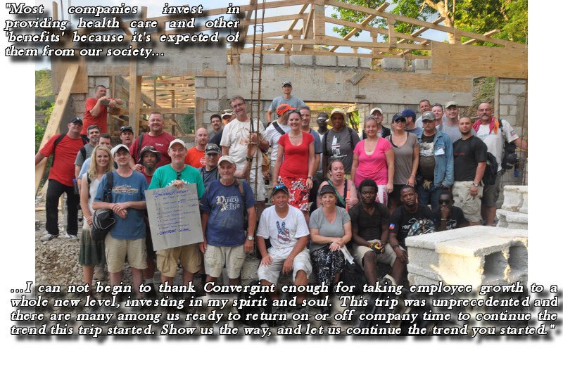 Haiti mission group team photo and life quote