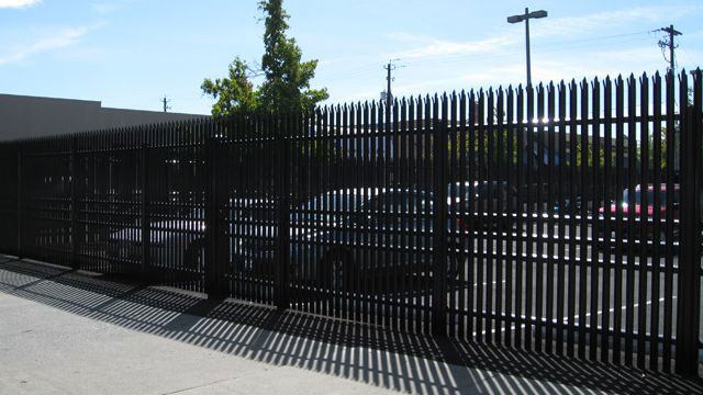 gated parking lot