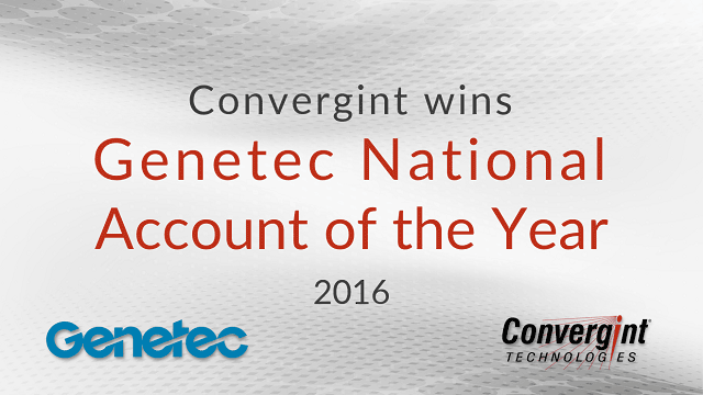 Convergint wins Genetec National Account of the Year 2016 header image