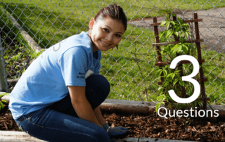 Image of a colleague in Convergint Day t-shirt with 3 Questions