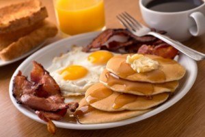 Typical Eggs and Bacon Breakfast Image