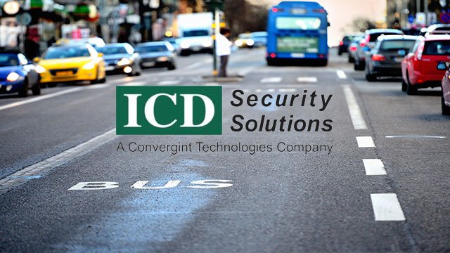 Bus and cars in the background with ICD logo overtop
