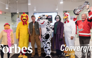 Convergint colleagues on Halloween