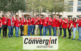 Convergint colleagues posing in group