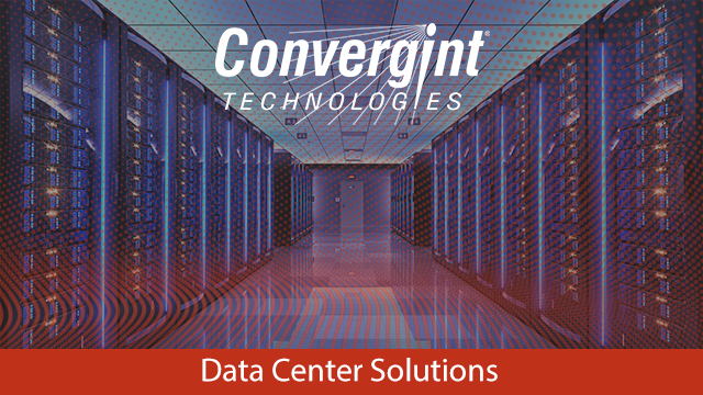 Data center with logo over it