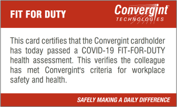 Fit for Duty Card