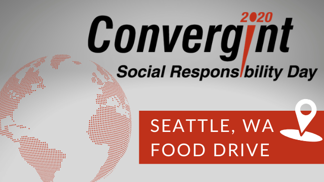 Convergint Social Responsibility Day 2020 Seattle, WA Food Drive
