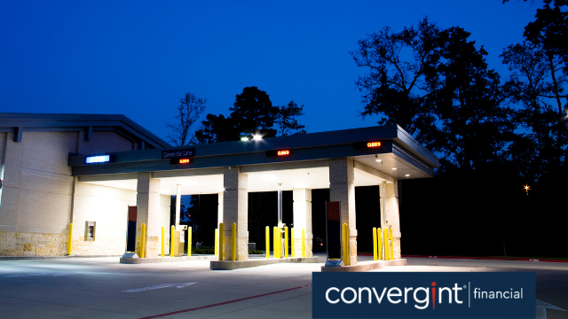 Drive Thru ATM at dark