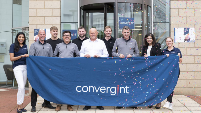 Colleagues at the new office opening event