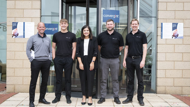 Convergint & Universal colleagues at the new office opening event