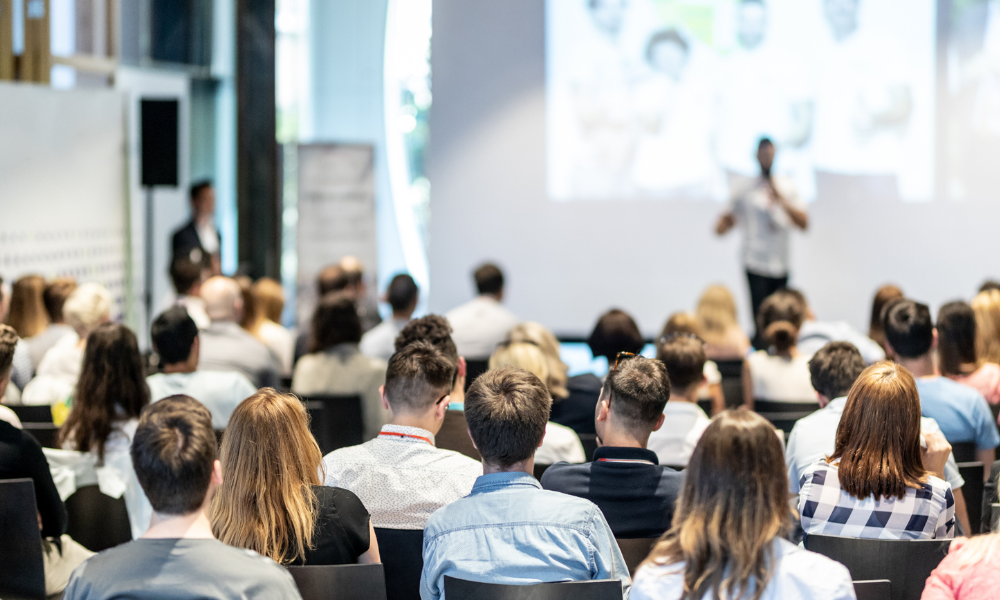 people sitting in a classroom setting