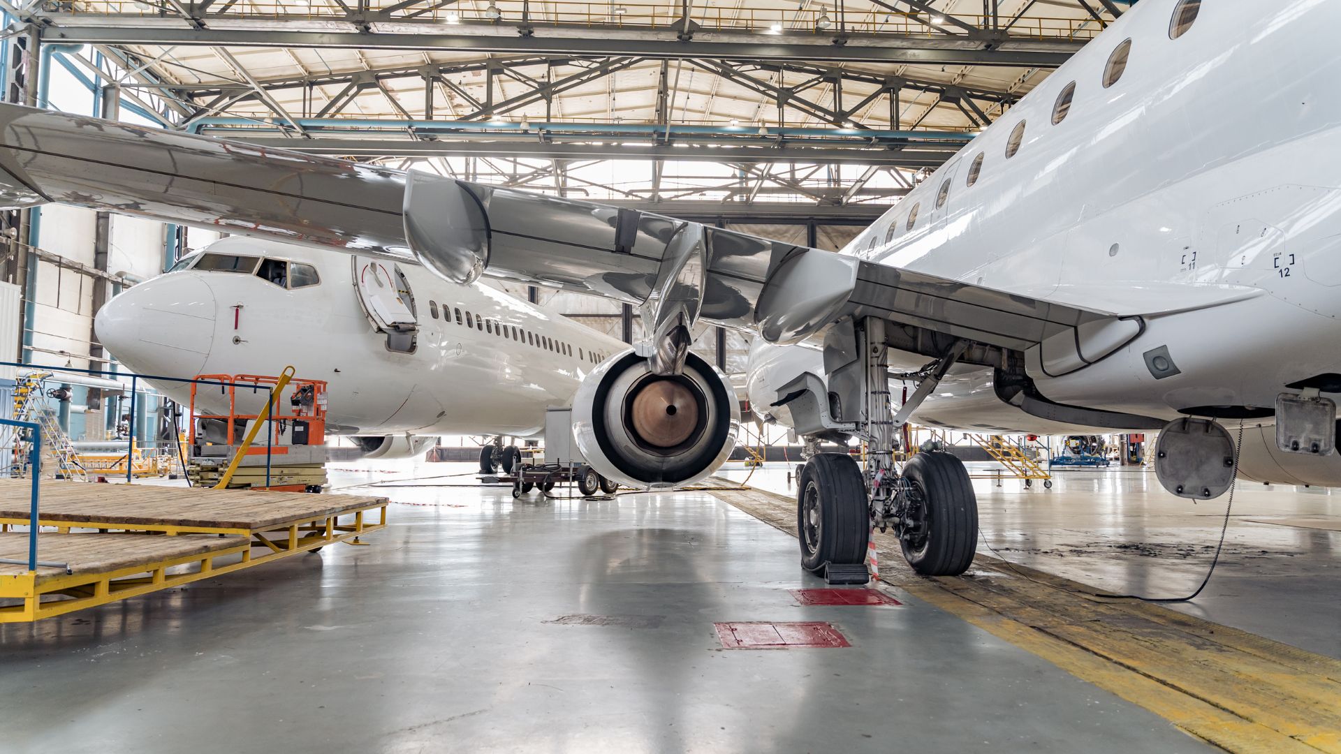 Airplanes being built