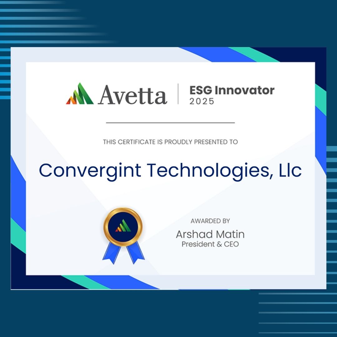 An award image naming Convergint a 2025 ESG Innovator