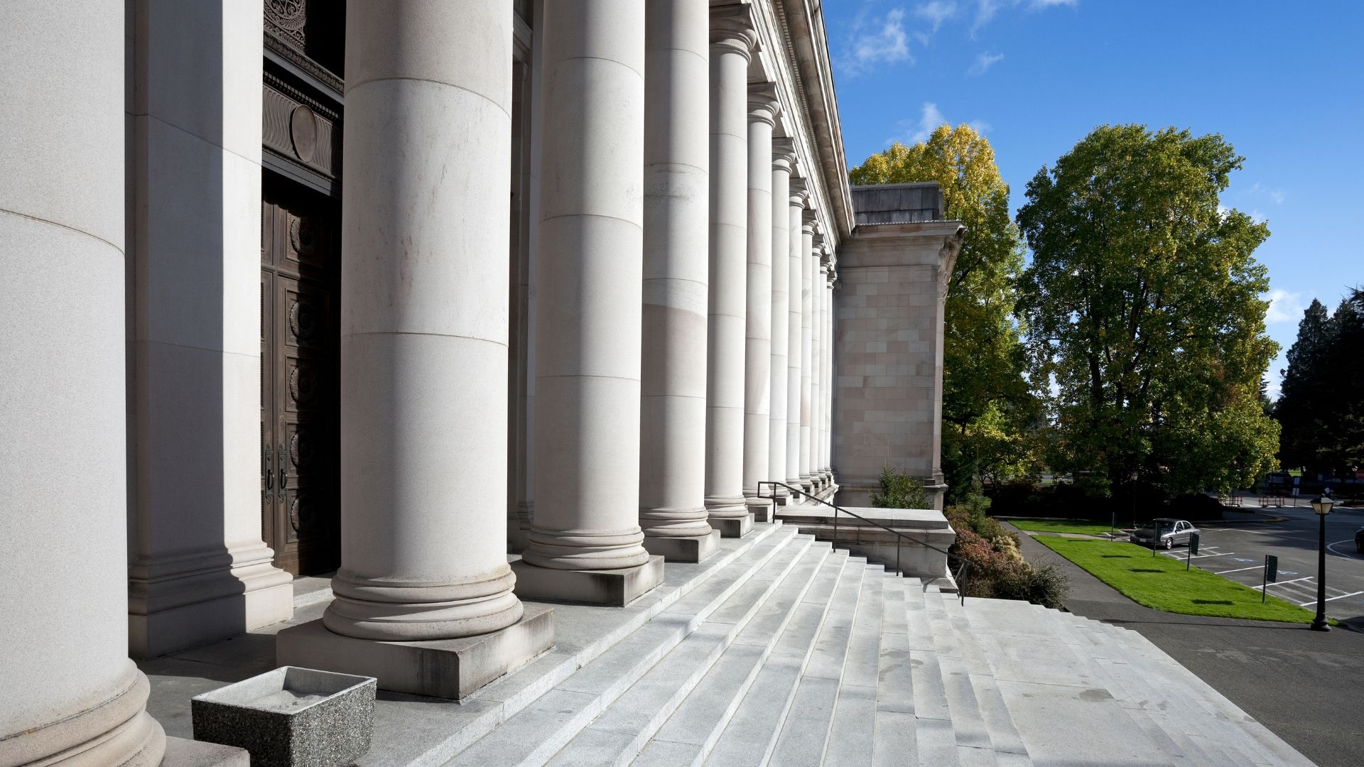 Outside of a government building