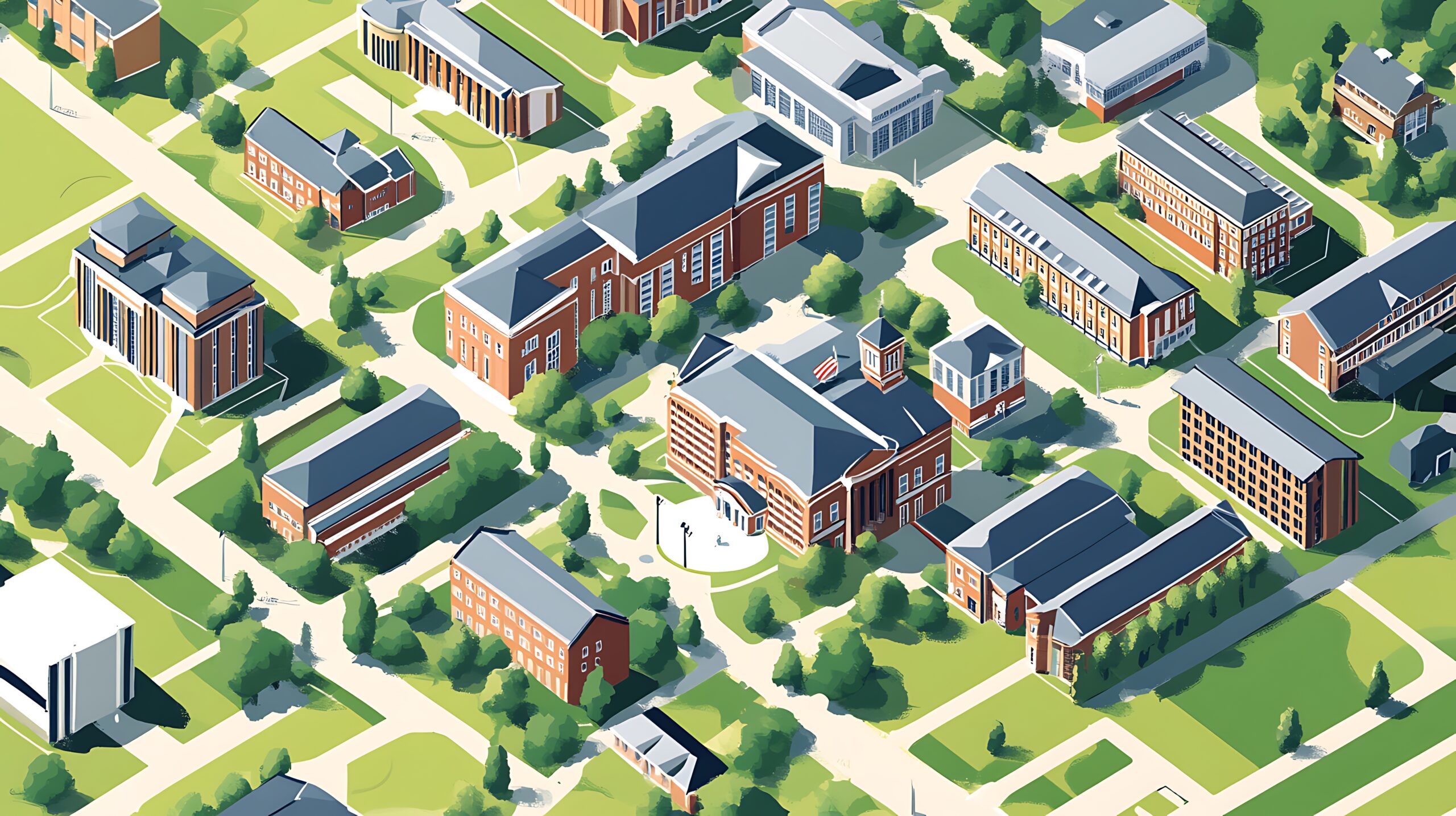 Hospital Campus Illustration
