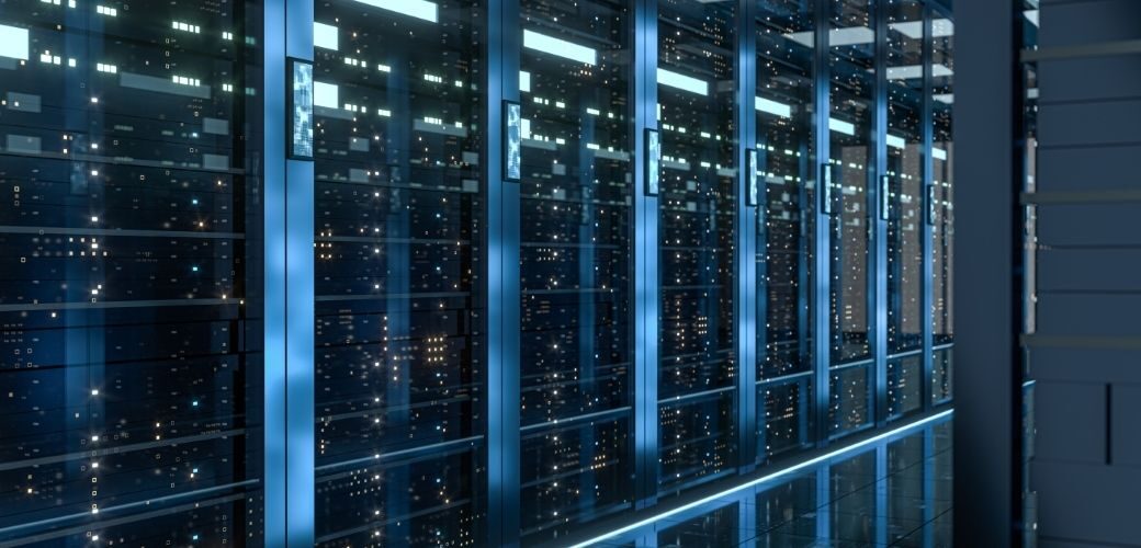 Stock image of data center server