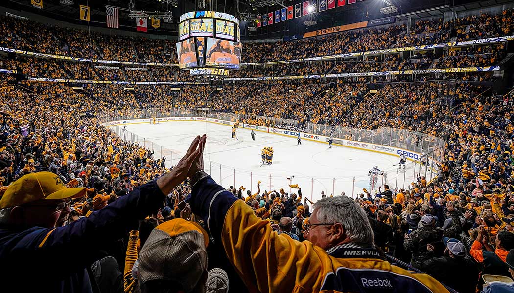 Nashville Predators game in a private suite
