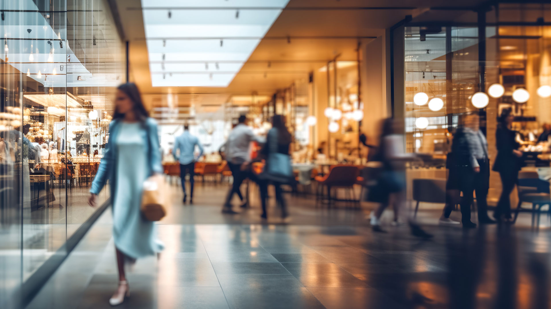 Shopping mall blurred background