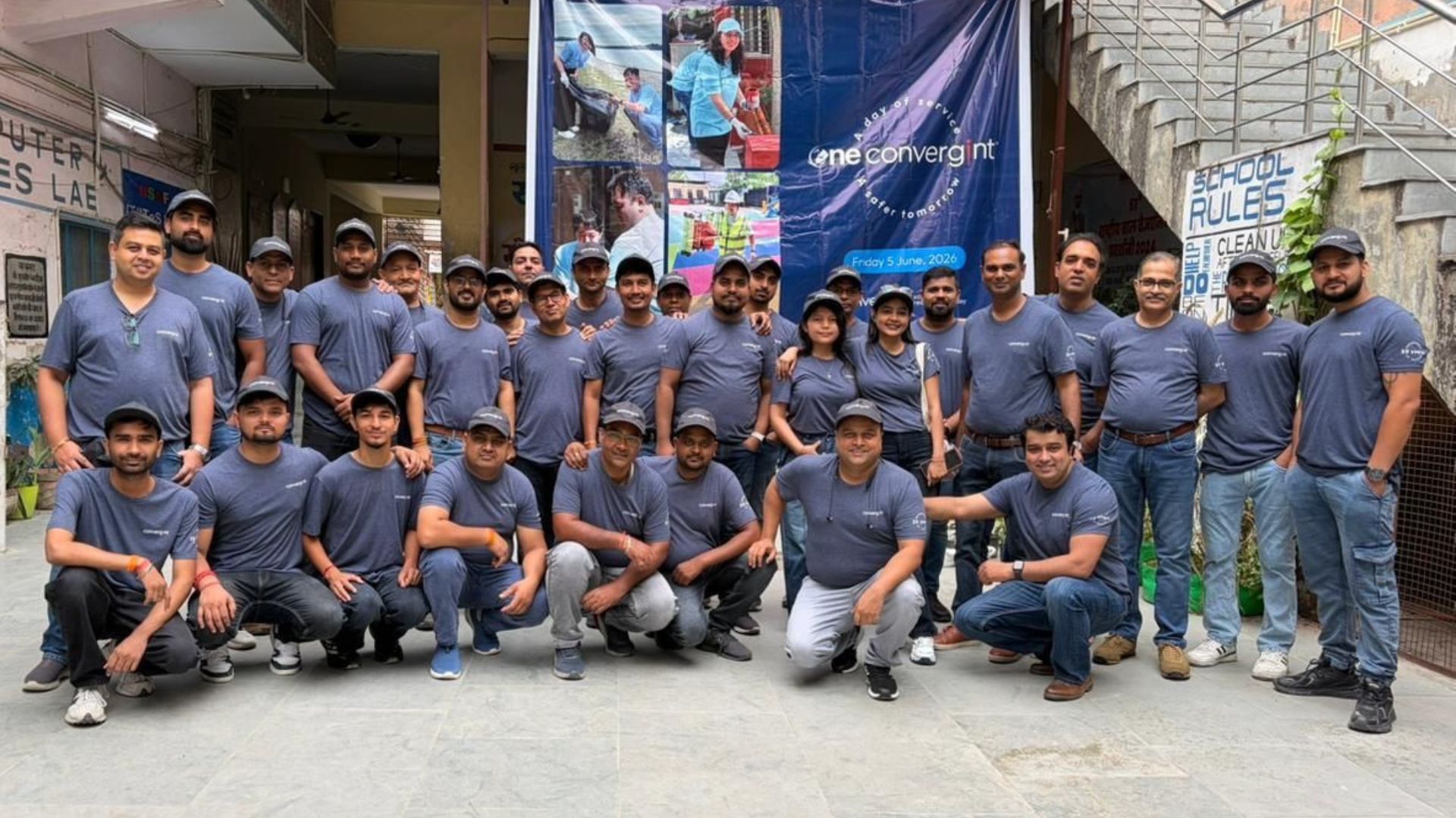 Convergint colleagues gathered together