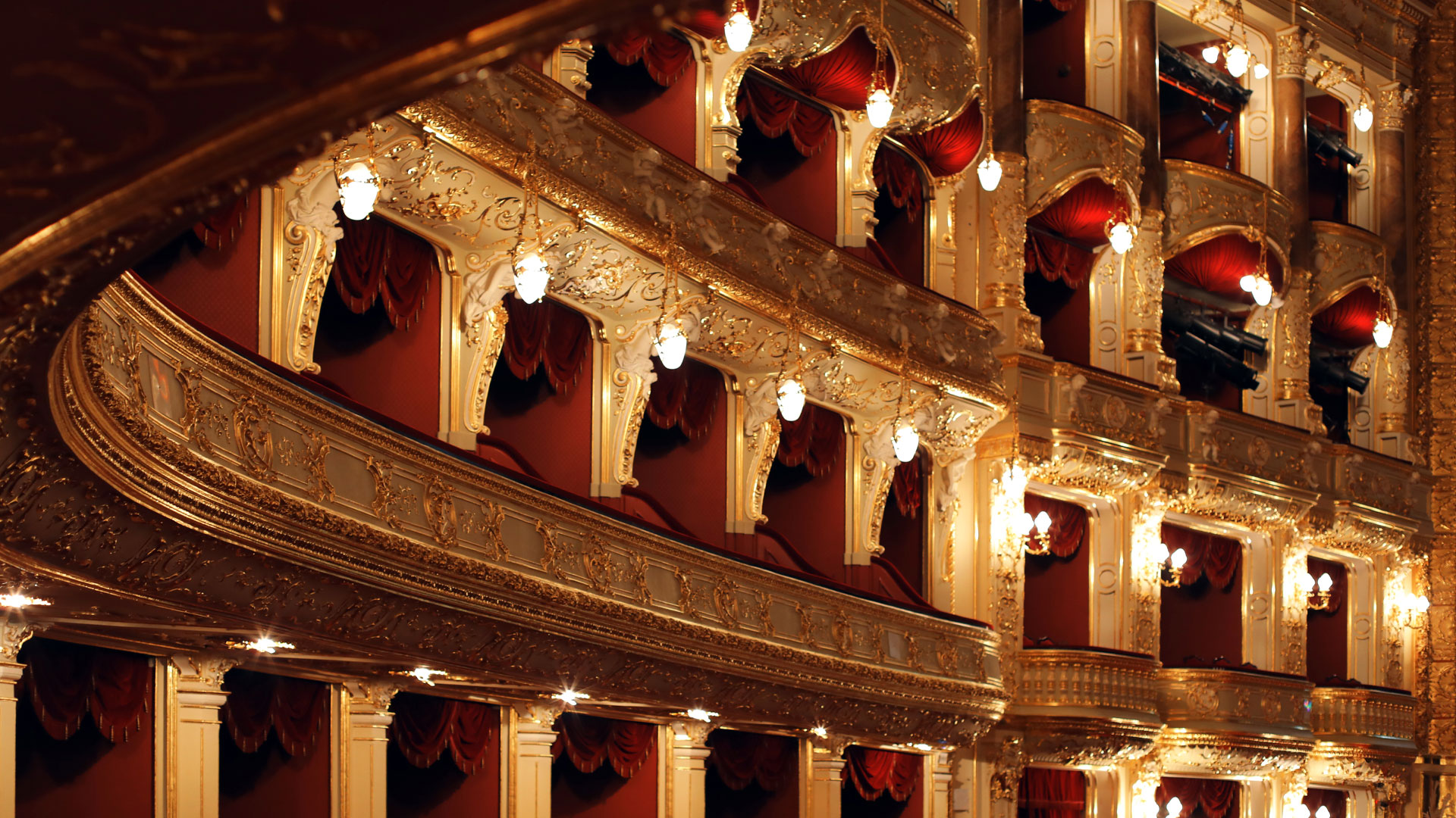 Closeup shot of an opera house in Odessa